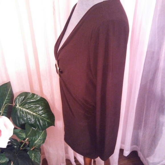 COPY - Chocolate Brown Slinky Top - Picture 3 of 7